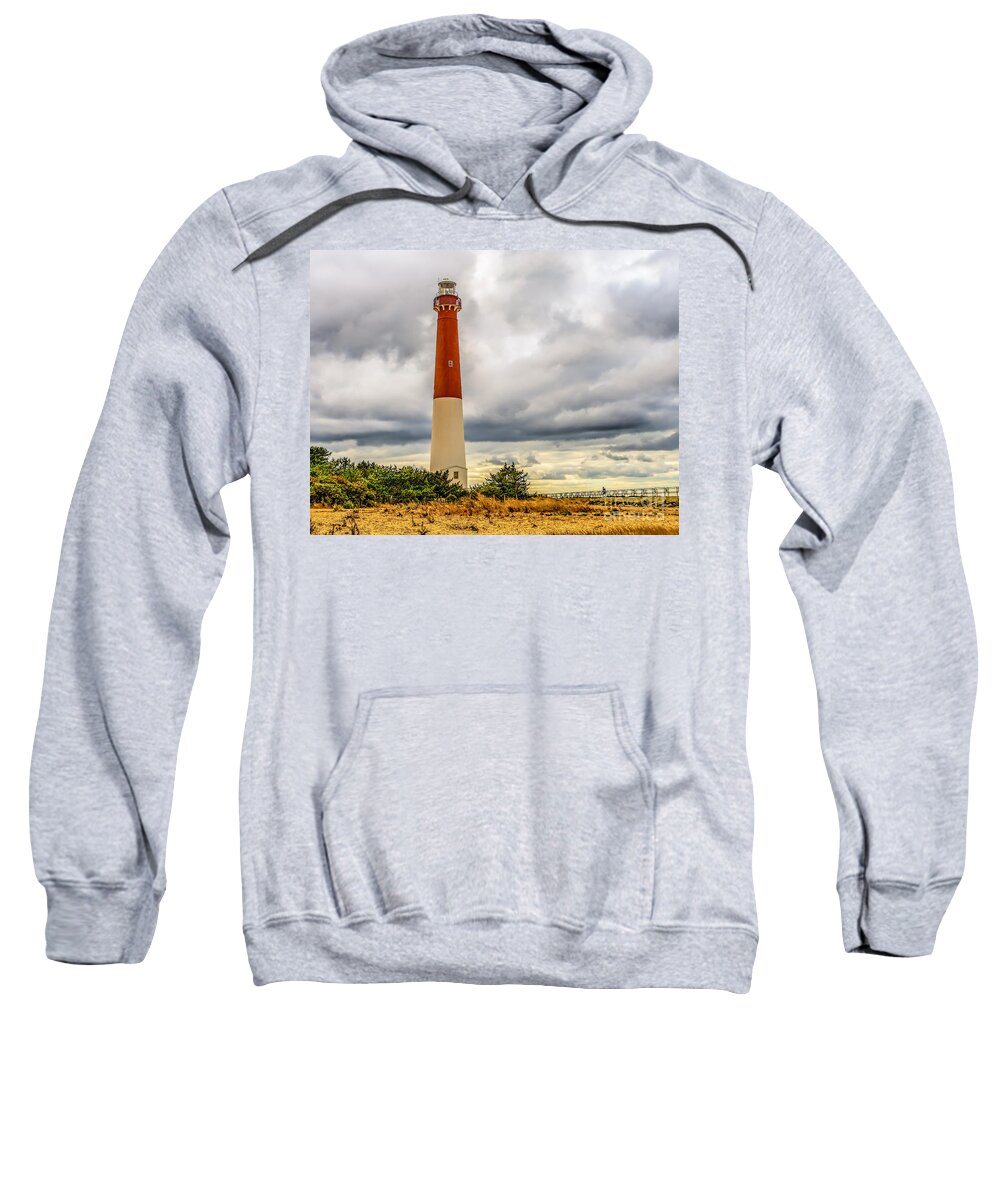 Jersey Sweatshirt featuring the photograph Stormy Day at Barnegat Light by Nick Zelinsky Jr