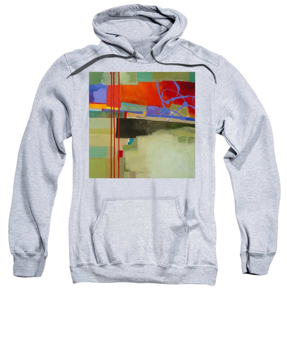 Abstract Art Sweatshirt featuring the painting Stripes and Dips 2 by Jane Davies
