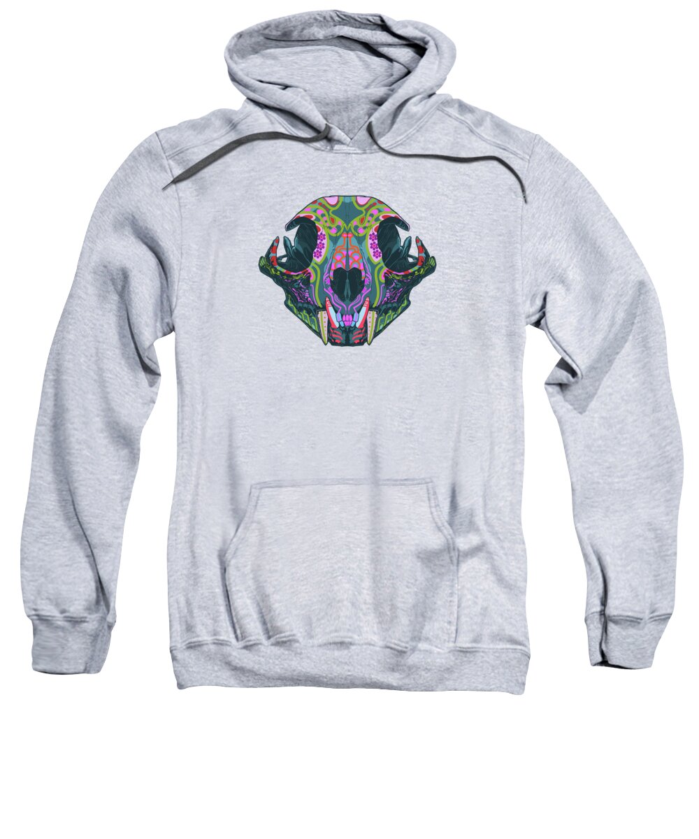 Lynx Sweatshirt featuring the digital art Sugar lynx by Nelson dedos Garcia