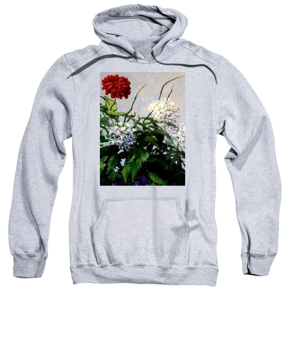 Flowers Sweatshirt featuring the painting Summer Flowers 1 by Jeanette Jarmon