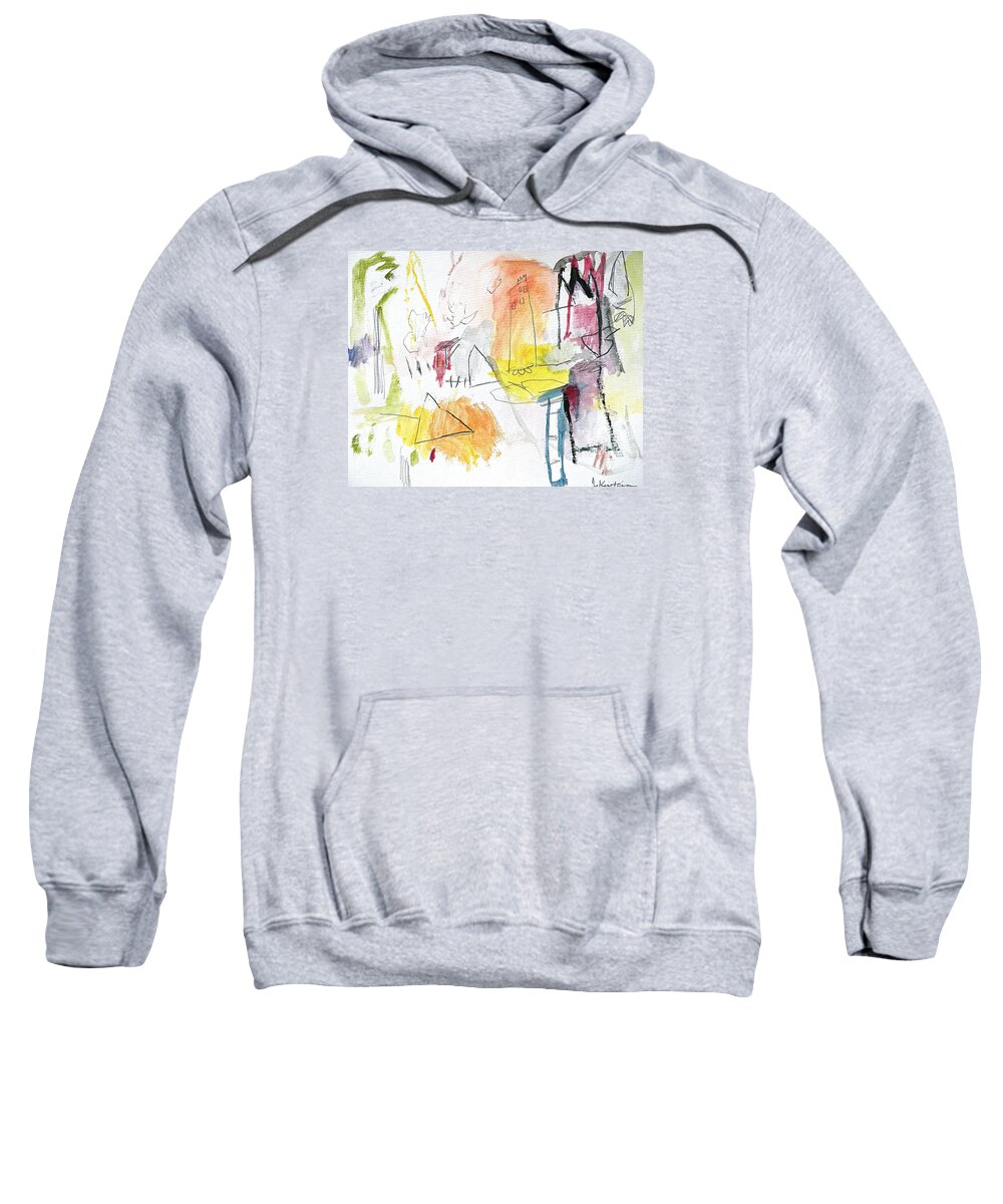 Watercolor Sweatshirt featuring the painting Summer Watercolor Fantasy 3 by Janis Kirstein