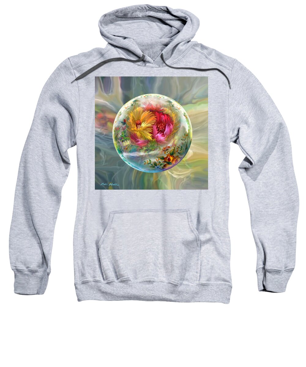  Summer Flowers Sweatshirt featuring the digital art Summer Daydream by Robin Moline