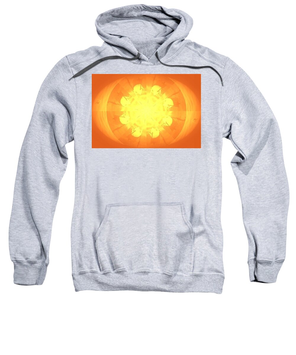 Energy Sweatshirt featuring the digital art Sun Core by Ee Photography
