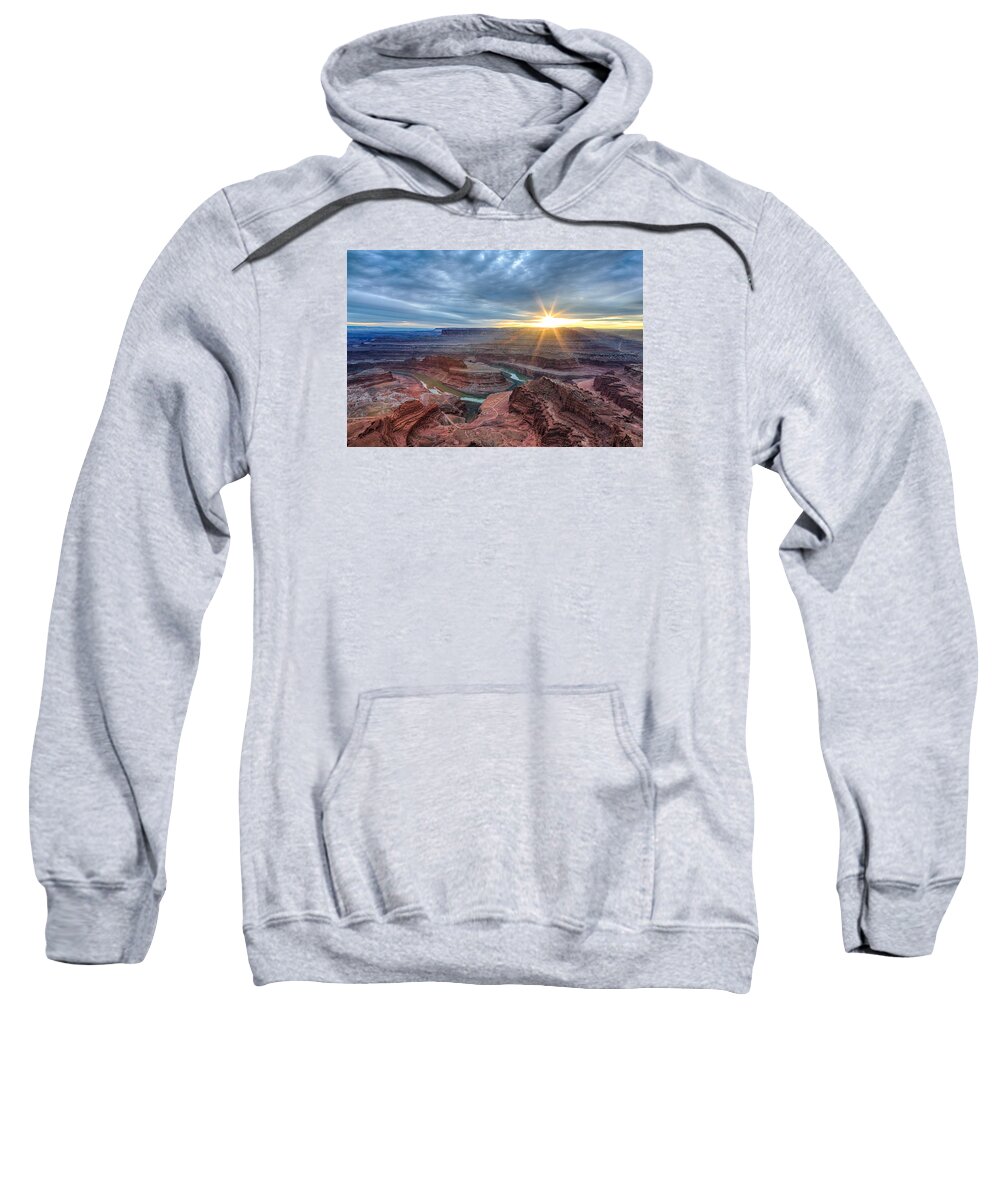 Utah Sweatshirt featuring the photograph Sunburst At Dead Horse Point by Denise Bush