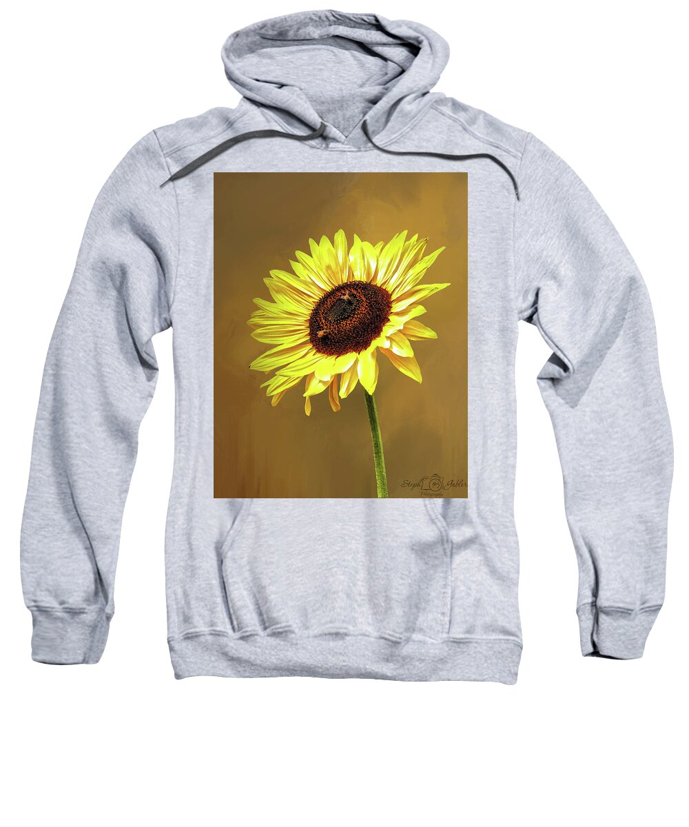 Texture Sweatshirt featuring the photograph Sunflower Salute by Steph Gabler