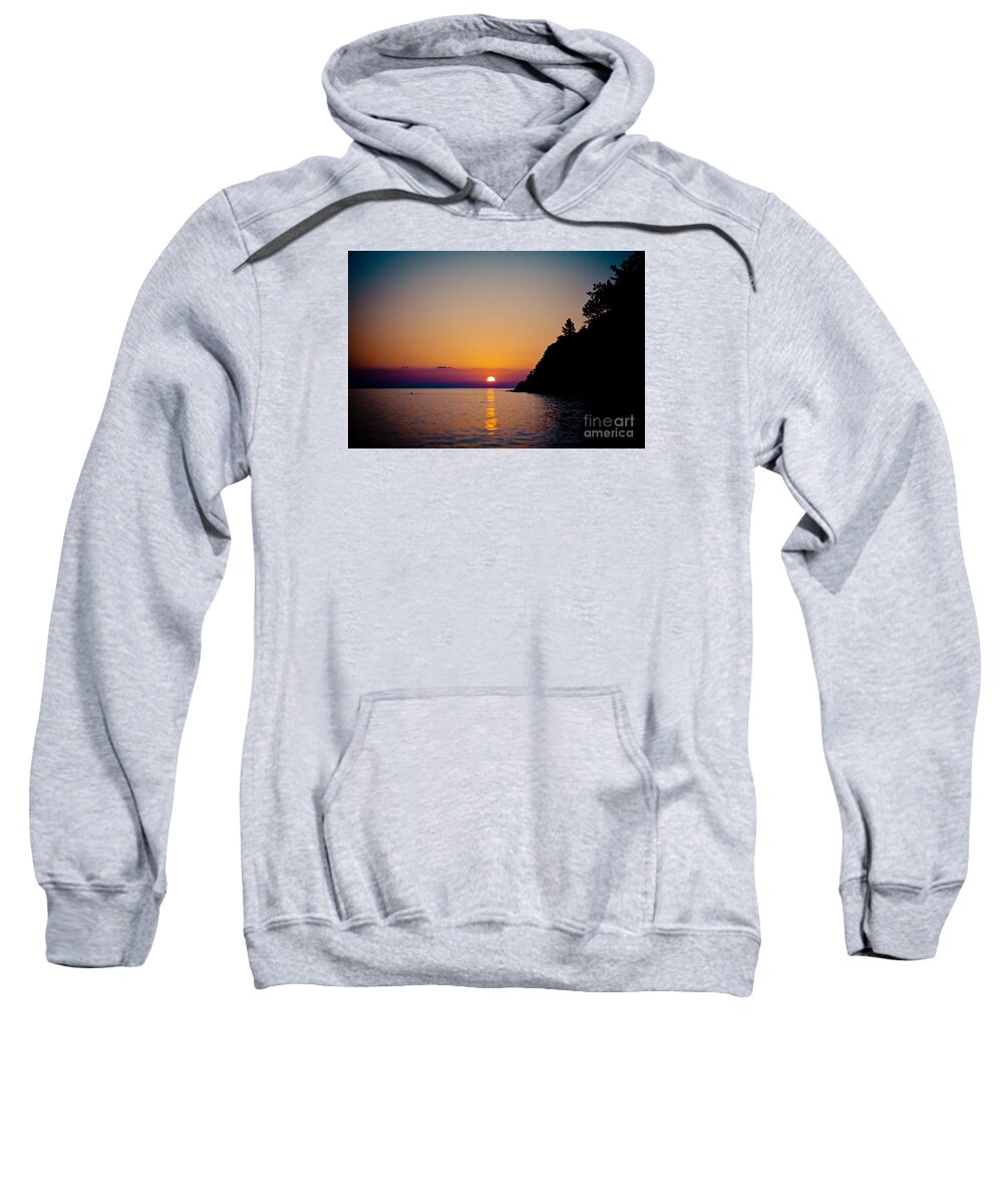 Water Sweatshirt featuring the photograph Sunrise and Seascape by Raimond Klavins