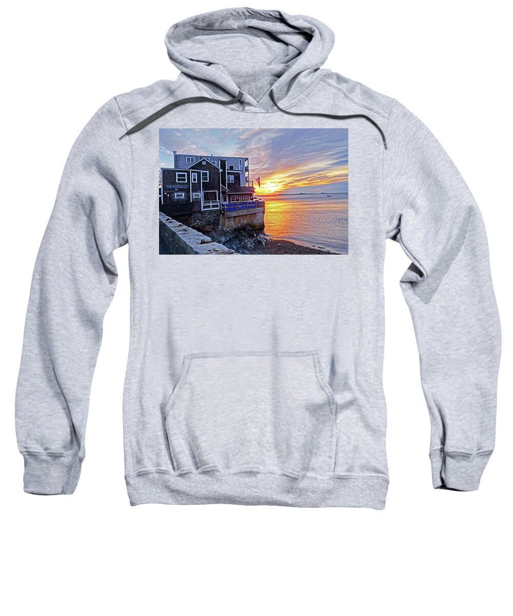 Marblehead Sweatshirt featuring the photograph Sunrise by the Barnacle Marblehead MA by Toby McGuire