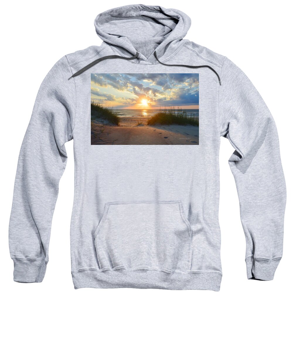 Obx Sunrise Sweatshirt featuring the photograph Sunrise in South Nags Head by Barbara Ann Bell
