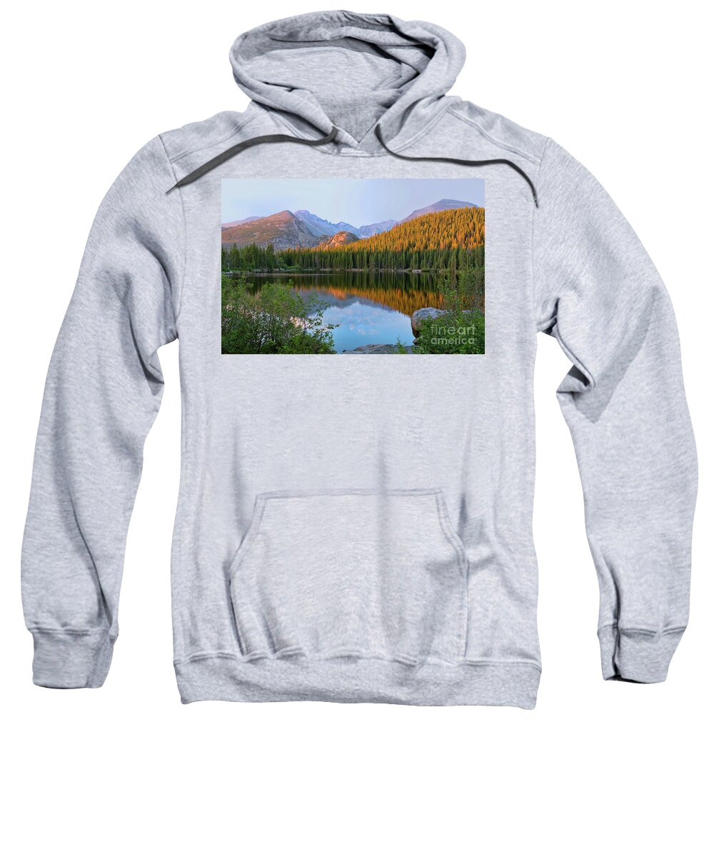 National Sweatshirt featuring the photograph Sunrise on Bear Lake Rocky Mtns by Teri Atkins Brown