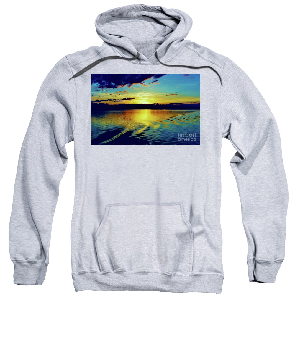 Sunset Sweatshirt featuring the photograph Sunset On The Inside Passage by D Hackett