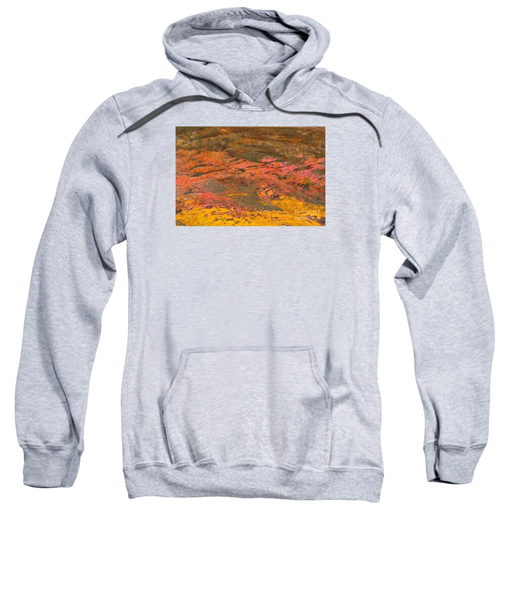 Abstract Sweatshirt featuring the photograph Surface Erosion by Marilyn Cornwell