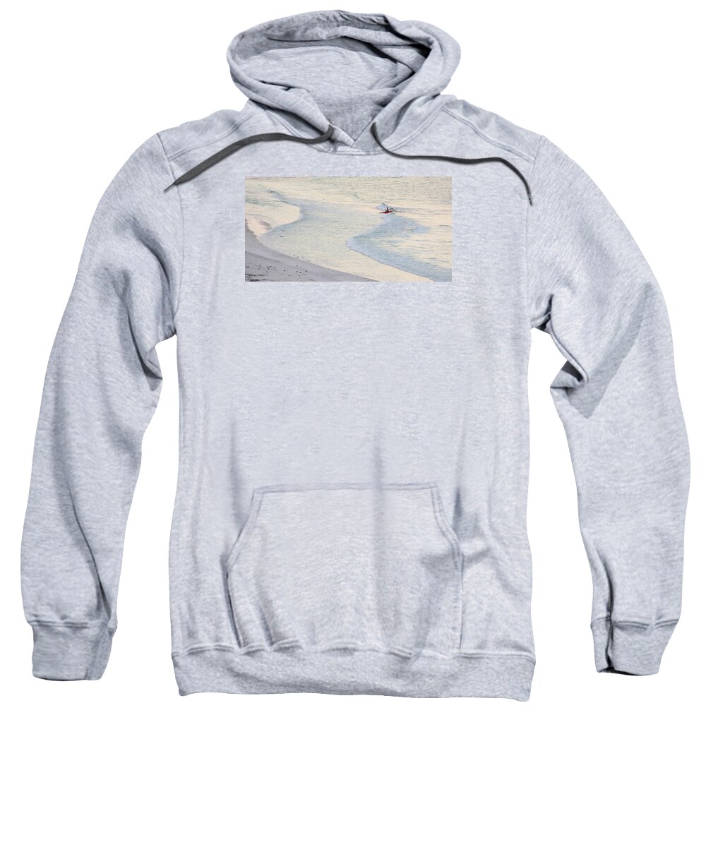 Paddleboard Sweatshirt featuring the photograph Surfing by Barry Bohn
