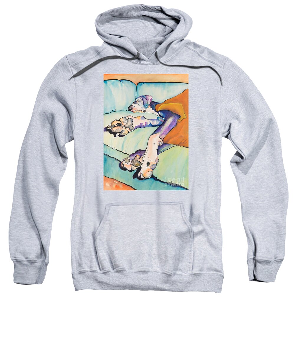 Pat Saunders-white Sweatshirt featuring the painting Sweet Sleep by Pat Saunders-White