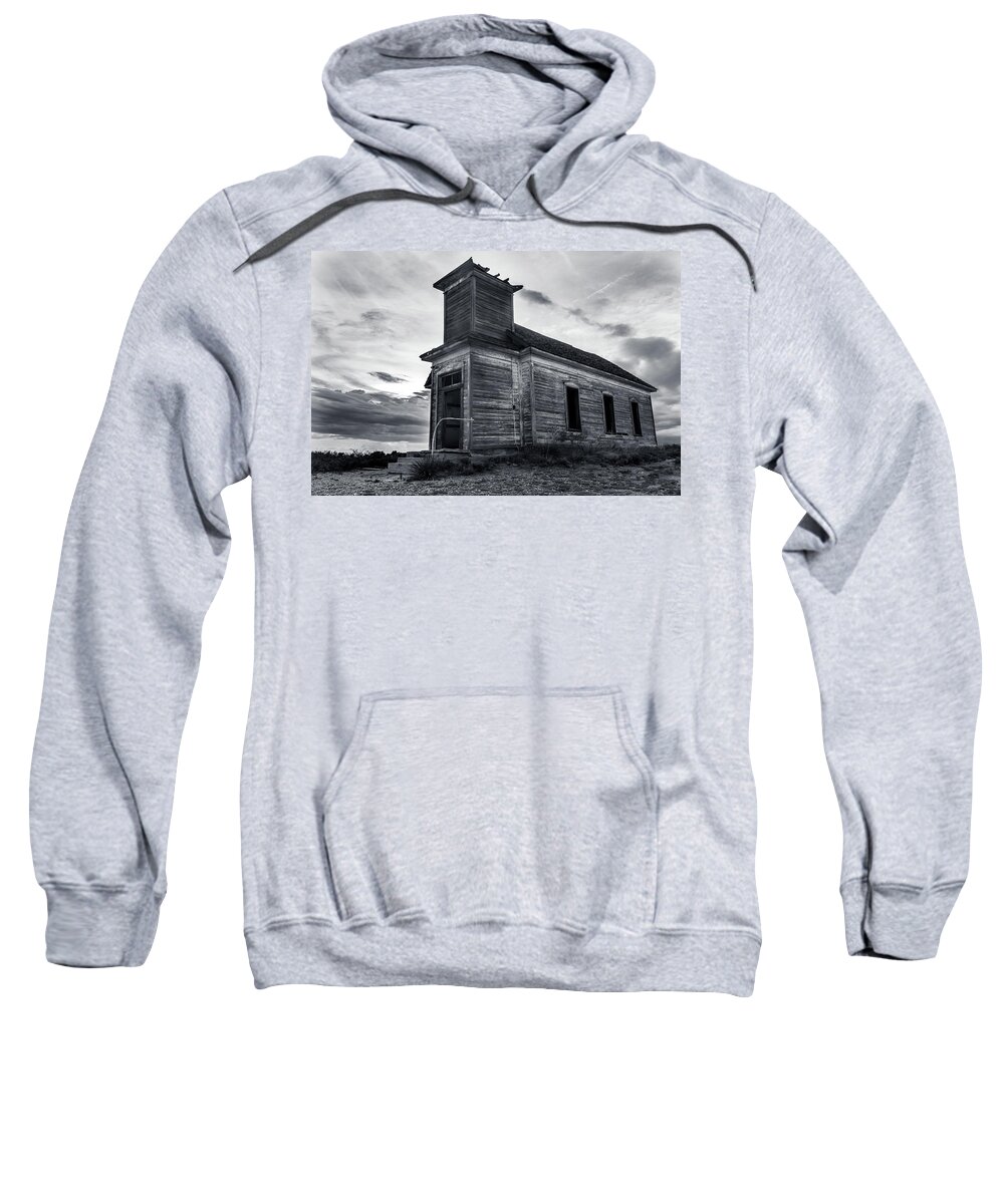 Church Sweatshirt featuring the photograph Taiban Presbyterian Church, New Mexico by Adam Reinhart