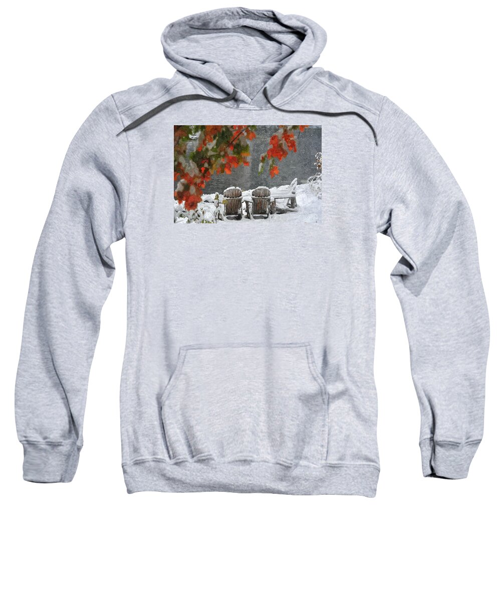 Autumn Sweatshirt featuring the photograph Take a Seat by Andrea Kollo