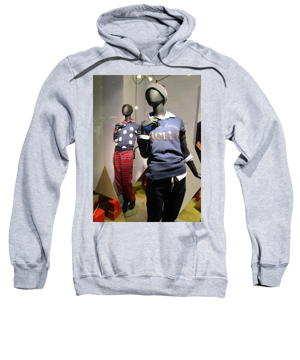 Mannequins Sweatshirt featuring the photograph Talking to me ?? by Rosita Larsson
