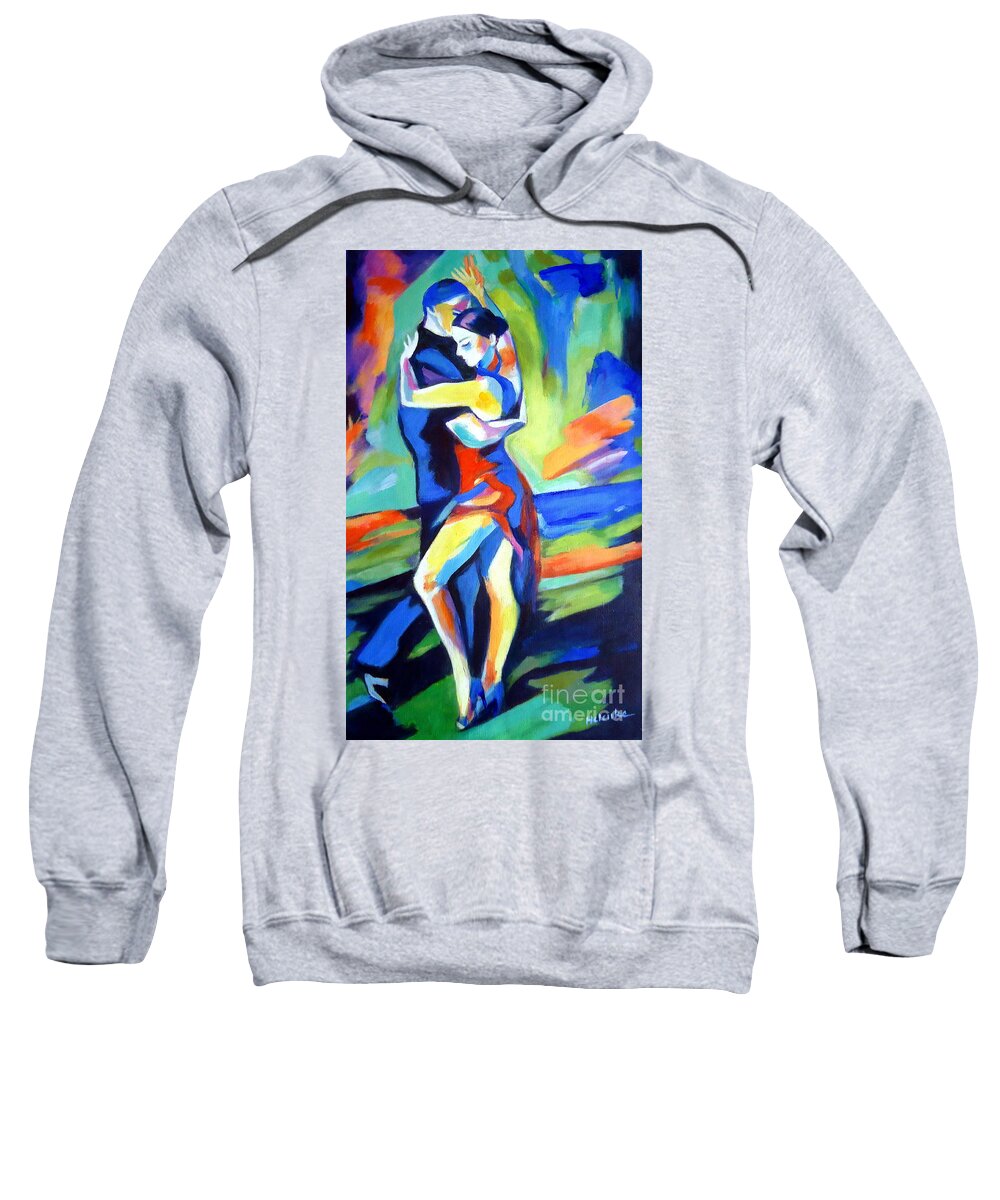 Affordable Original Paintings Sweatshirt featuring the painting Tango by Helena Wierzbicki