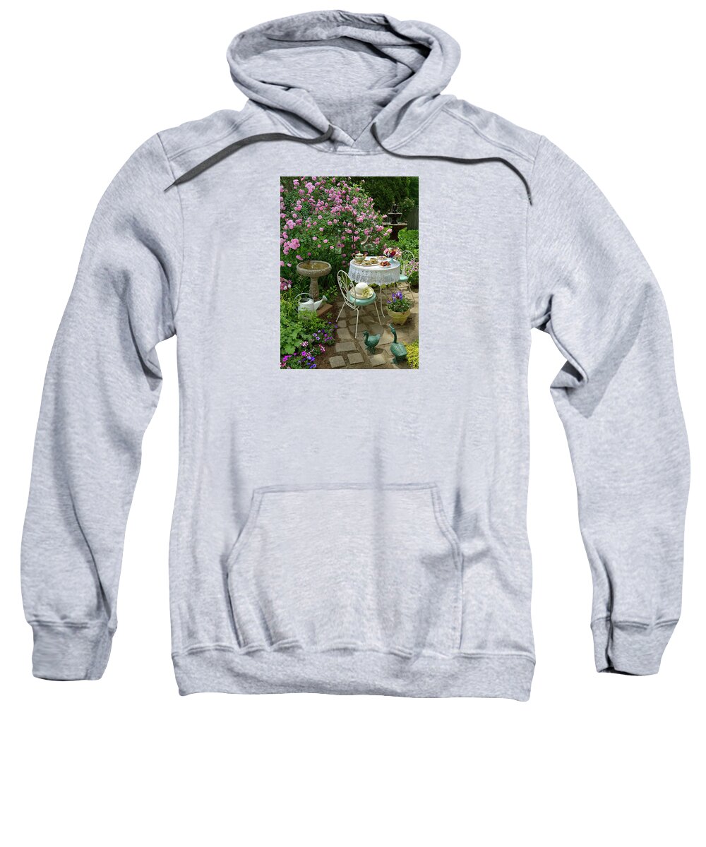 Jigsaw Puzzle Sweatshirt featuring the photograph Tea for Two by Carole Gordon