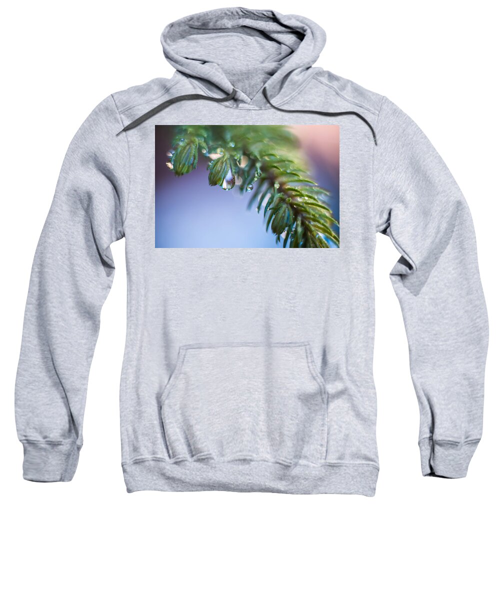 Rain Drops Sweatshirt featuring the photograph Tears of Nature by Wendy Carrington