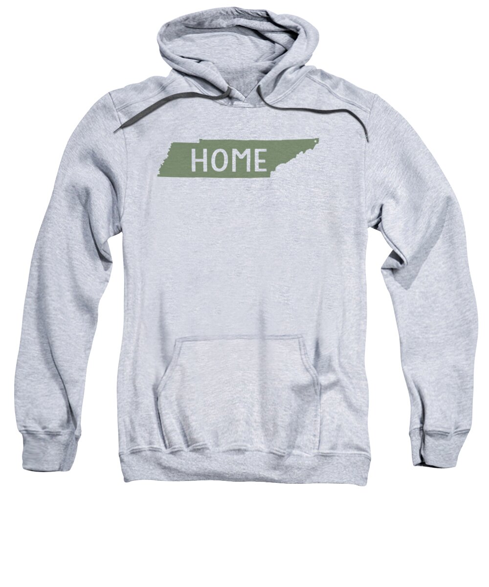 Tenneessee Sweatshirt featuring the digital art Tennessee Home Green by Heather Applegate