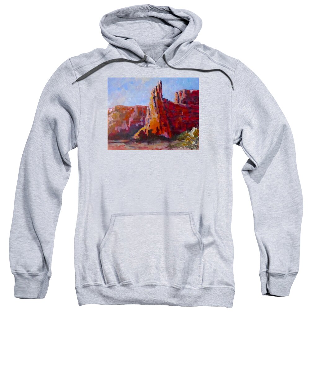 Desert Sweatshirt featuring the painting Terry's Canyon by Barbara O'Toole