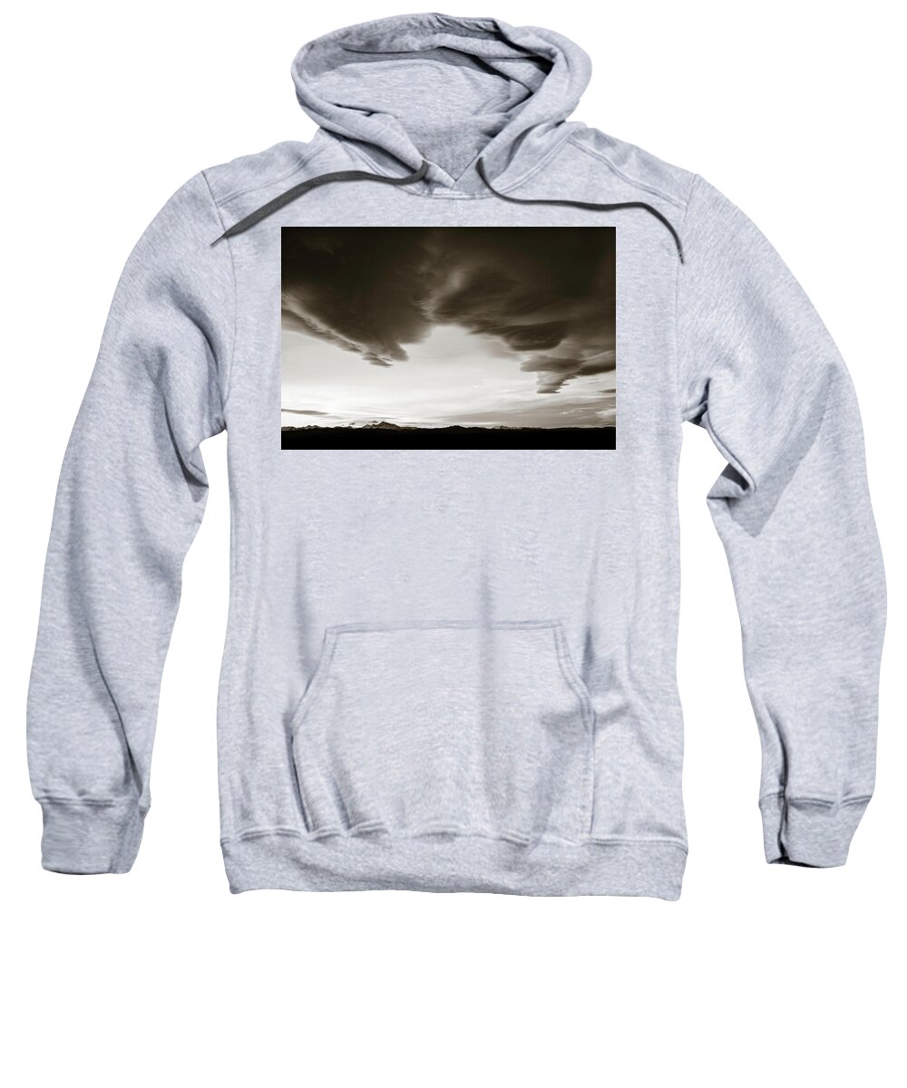 Lenticular Sweatshirt featuring the photograph Thanksgiving Day Sunset BW by Marilyn Hunt