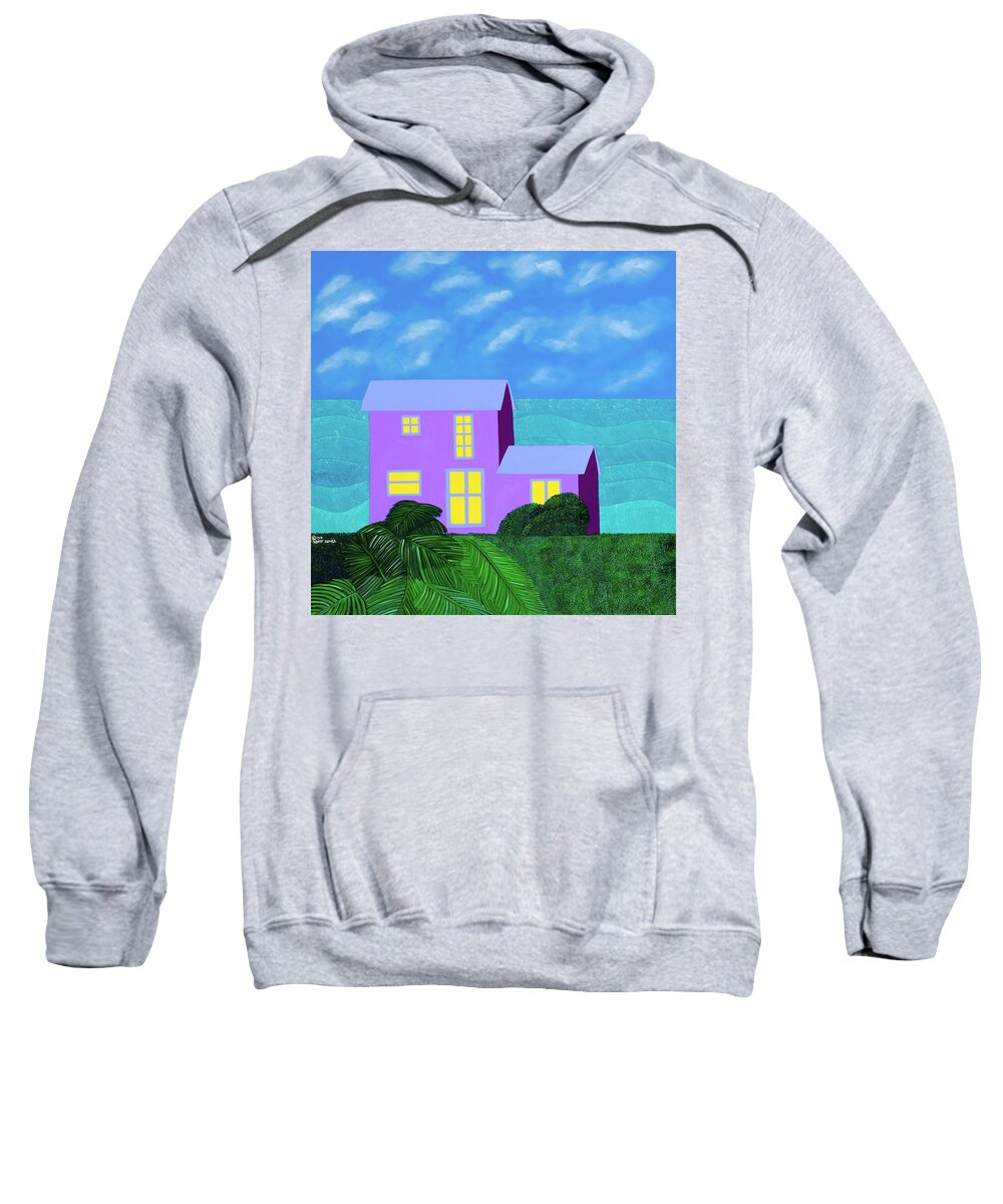 The Caicos Sweatshirt featuring the painting The Caicos by Synthia SAINT JAMES