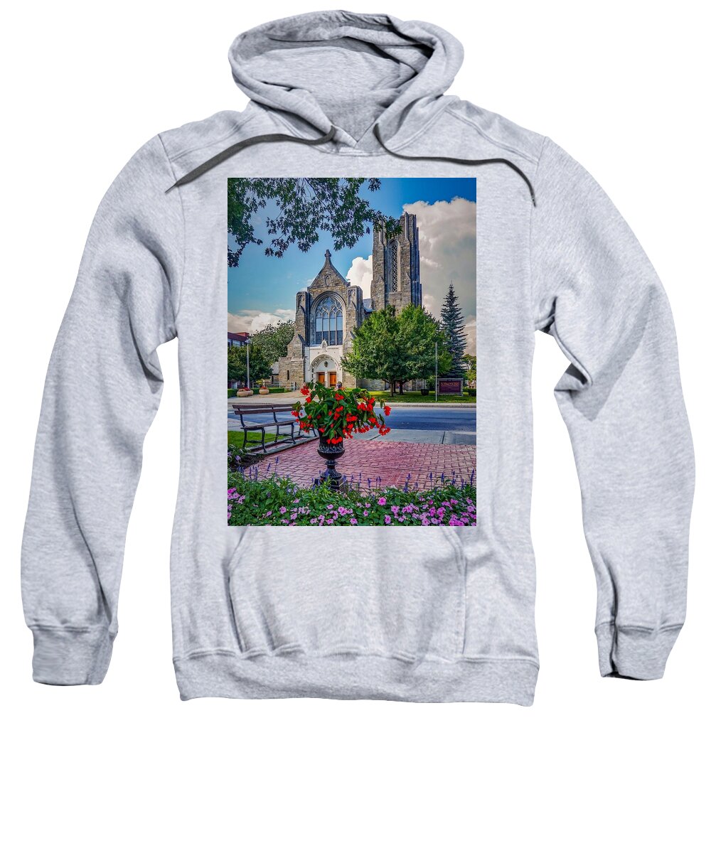  Sweatshirt featuring the photograph The church in summer by Kendall McKernon