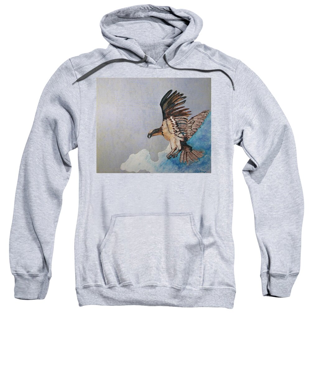 Birds Sweatshirt featuring the painting The Cloud Surfer by Patricia Arroyo