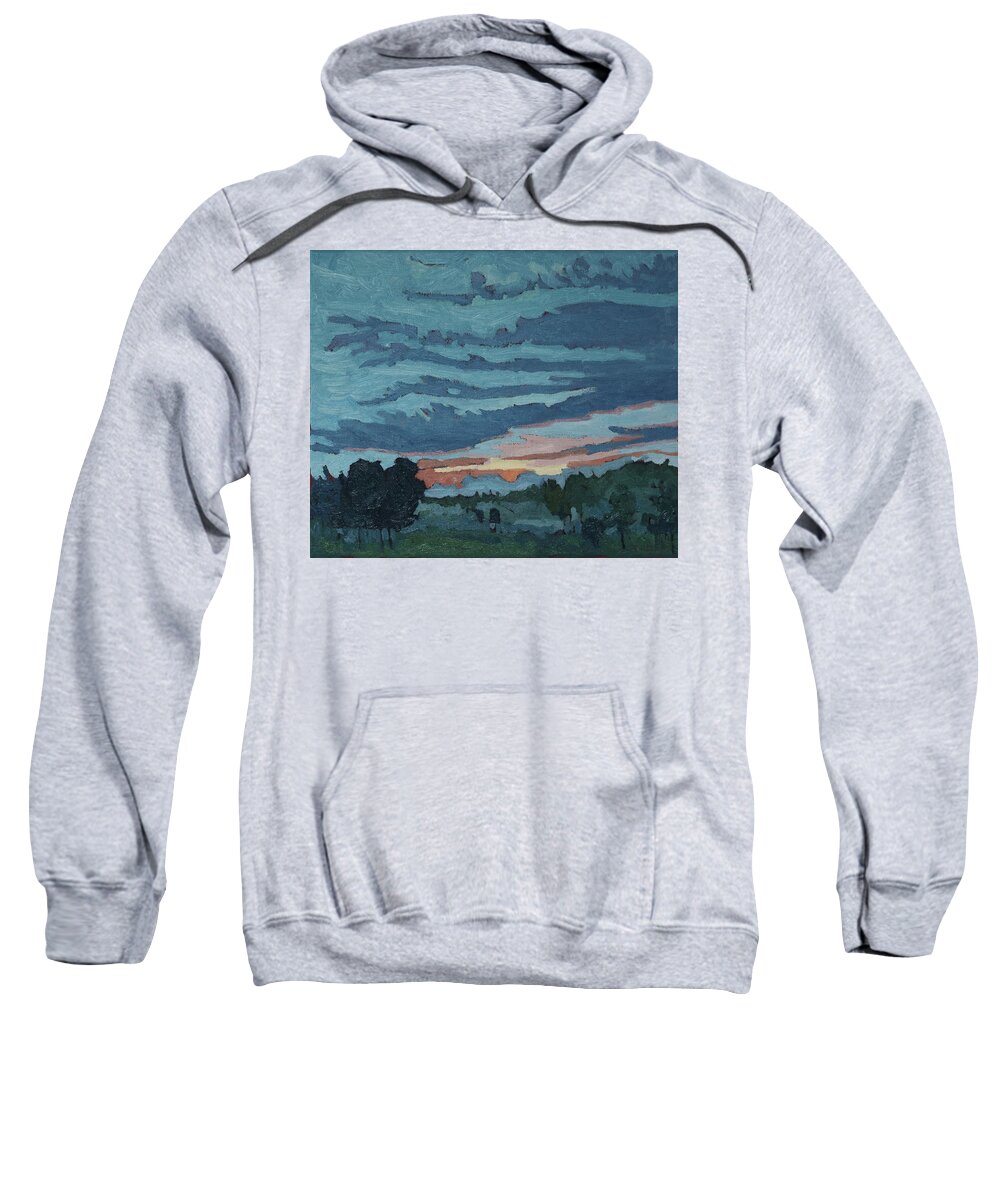 1952 Sweatshirt featuring the painting The Daily News by Phil Chadwick