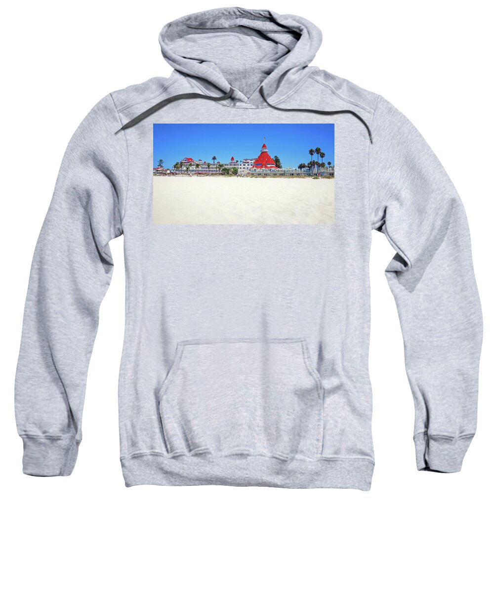 San Diego Sweatshirt featuring the photograph The Del Coronado Hotel San Diego California by Robert Bellomy
