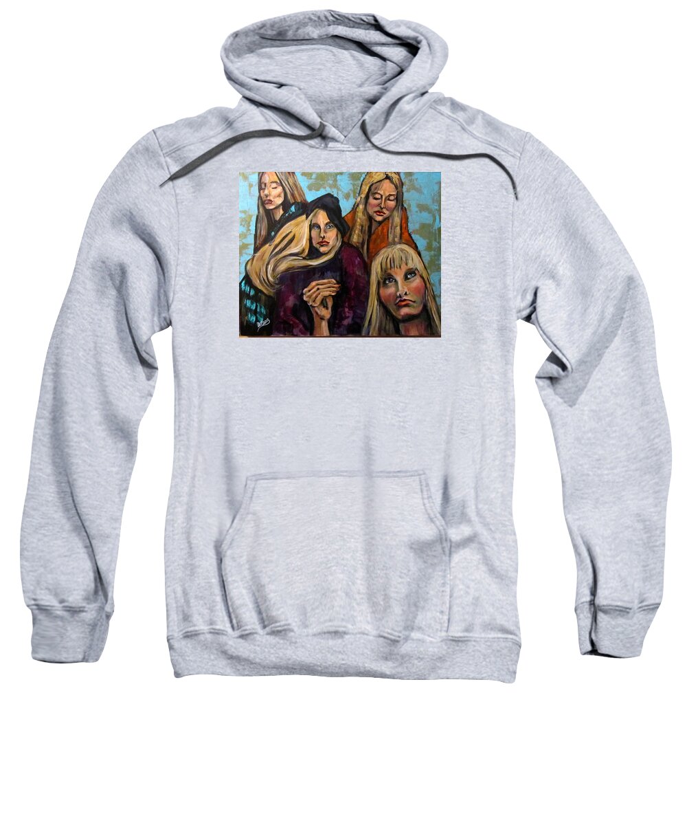 Acrylic Sweatshirt featuring the painting The Folk Singer by Barbara O'Toole