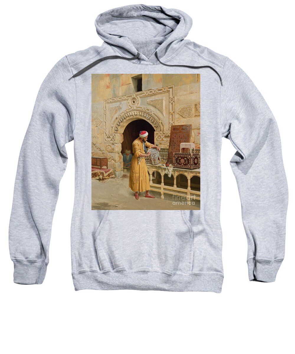 The Sweatshirt featuring the painting The Furniture Maker by Ludwig Deutsch