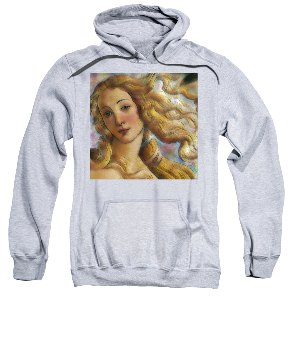 Italian Sweatshirt featuring the digital art The Goddess Venus by Russ Harris