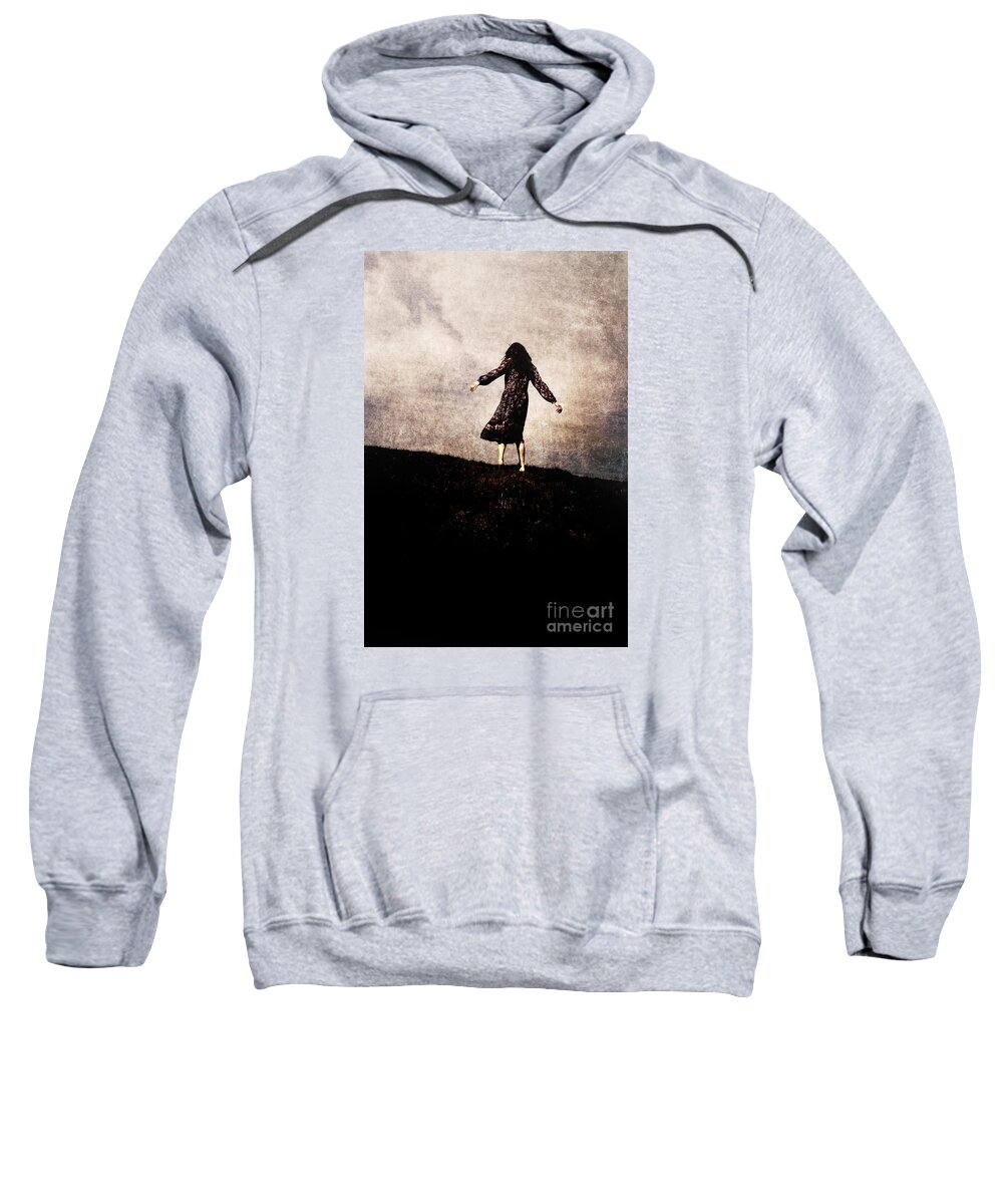 Woman Sweatshirt featuring the photograph The hill by Clayton Bastiani