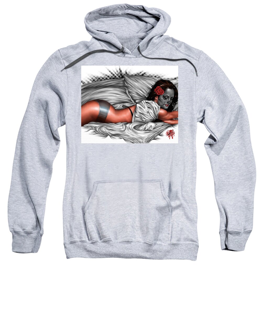 Pete Sweatshirt featuring the painting The Last Judgment by Pete Tapang