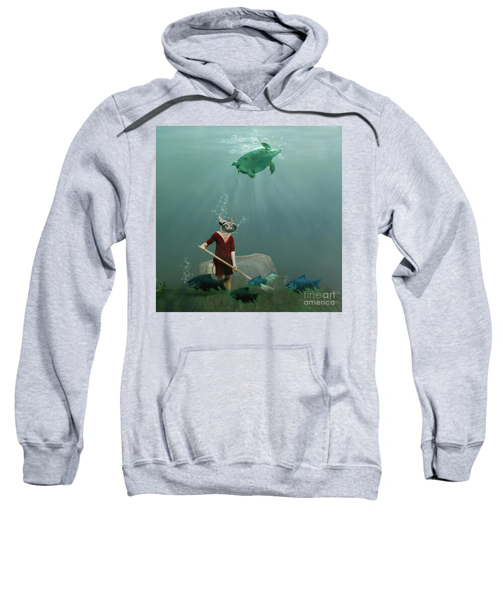 Underwater Sweatshirt featuring the photograph The little gardener by Martine Roch