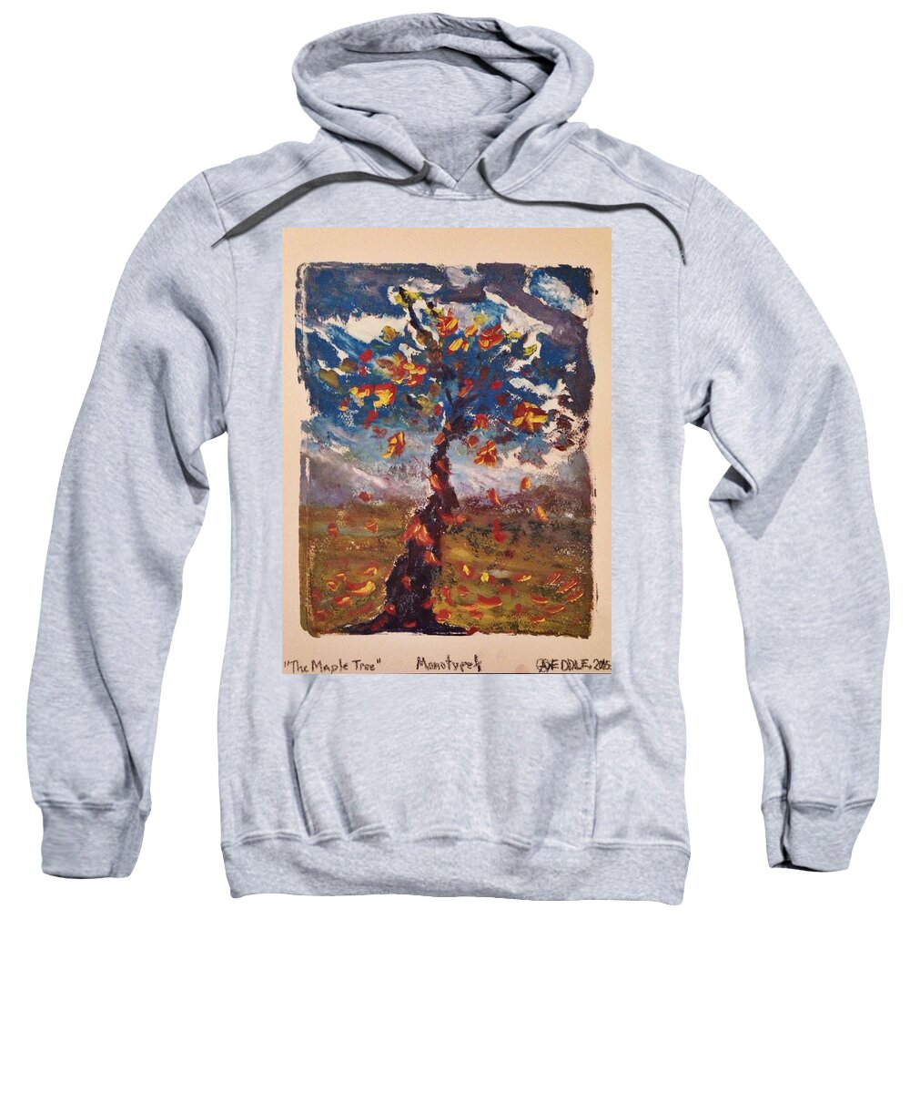 Landscape Sweatshirt featuring the painting The Maple Tree by Angela Weddle