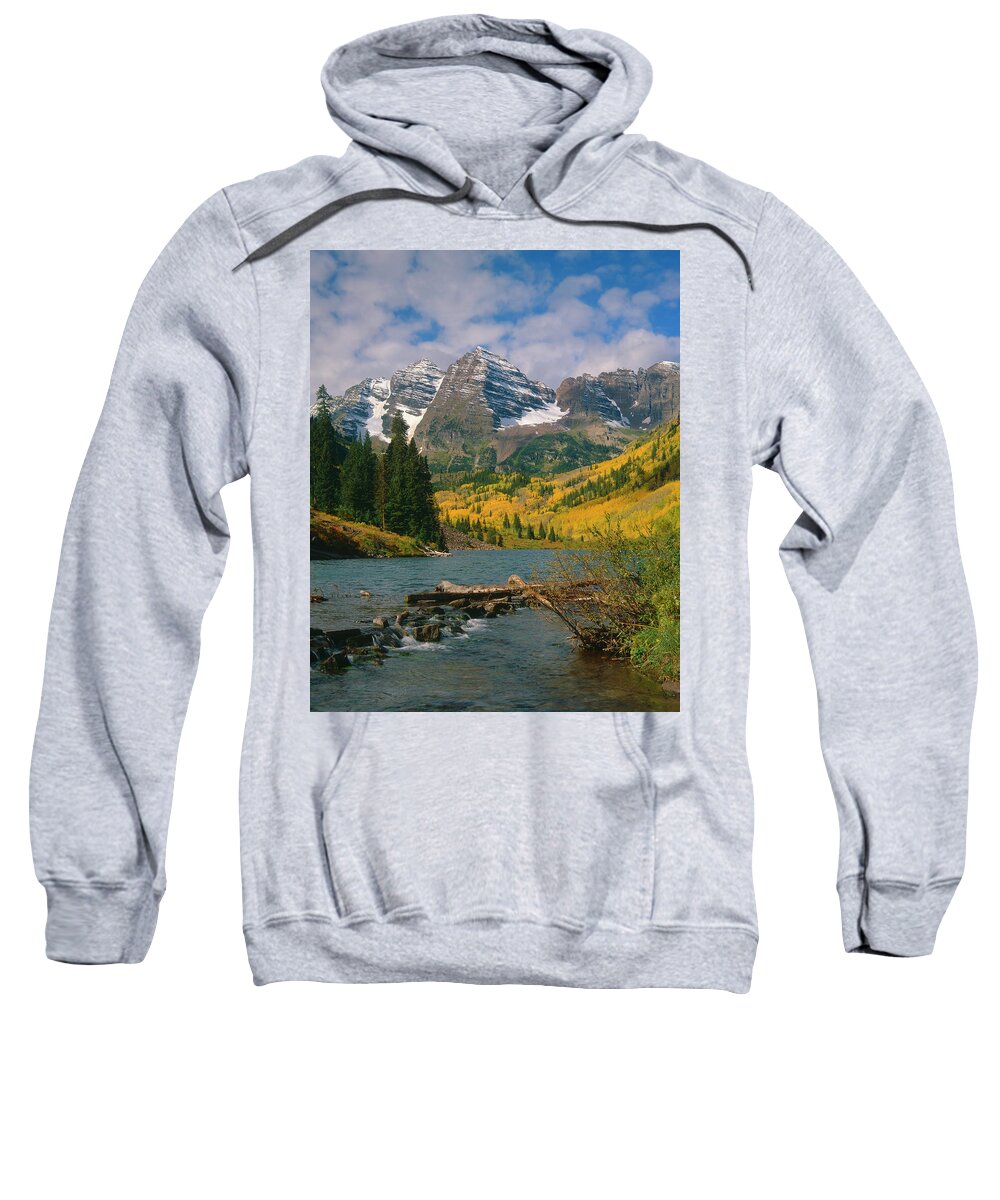 Mark Miller Photos Sweatshirt featuring the photograph The Maroon Bells in Autumn by Mark Miller