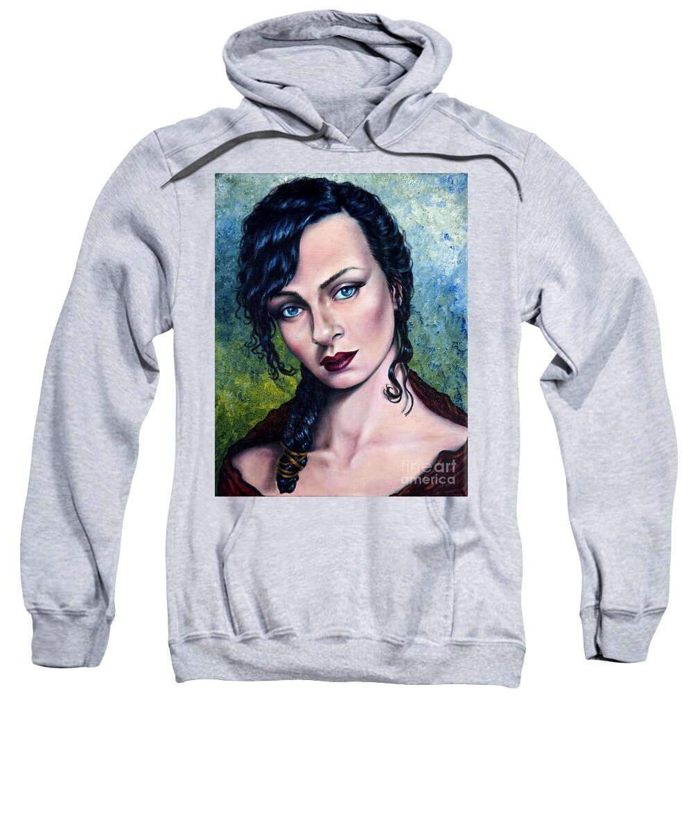 Girl Sweatshirt featuring the painting The Mistress by Georgia Doyle