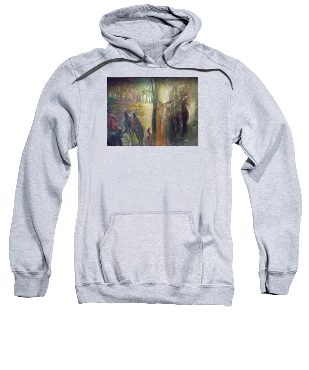 Abstract Sweatshirt featuring the painting The Myth by Susan Esbensen