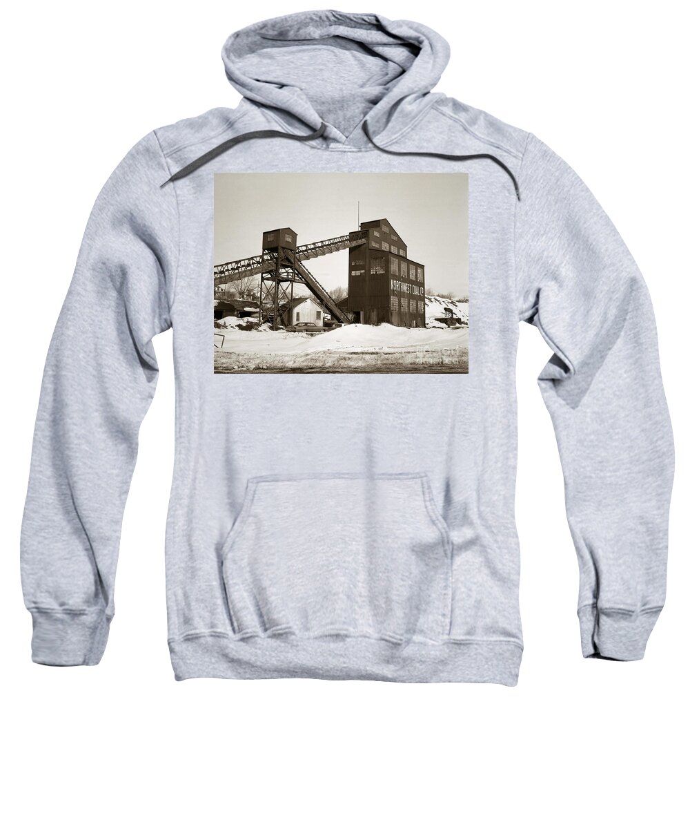 The Northwest Coal Company Sweatshirt featuring the photograph The Northwest Coal Company Breaker Eynon Pennsylvania 1971 by Arthur Miller