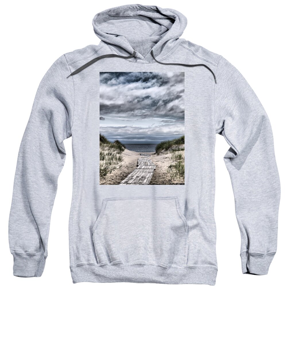 Lehtokukka Sweatshirt featuring the photograph The Path to the Beach by Jouko Lehto