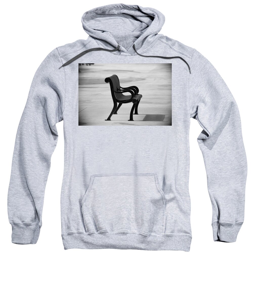 Bench Sweatshirt featuring the photograph The Pier Bench by Michael Hope
