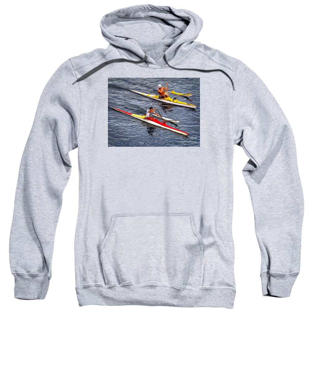 Sport Sweatshirt featuring the photograph The Race Is On by Sue Melvin
