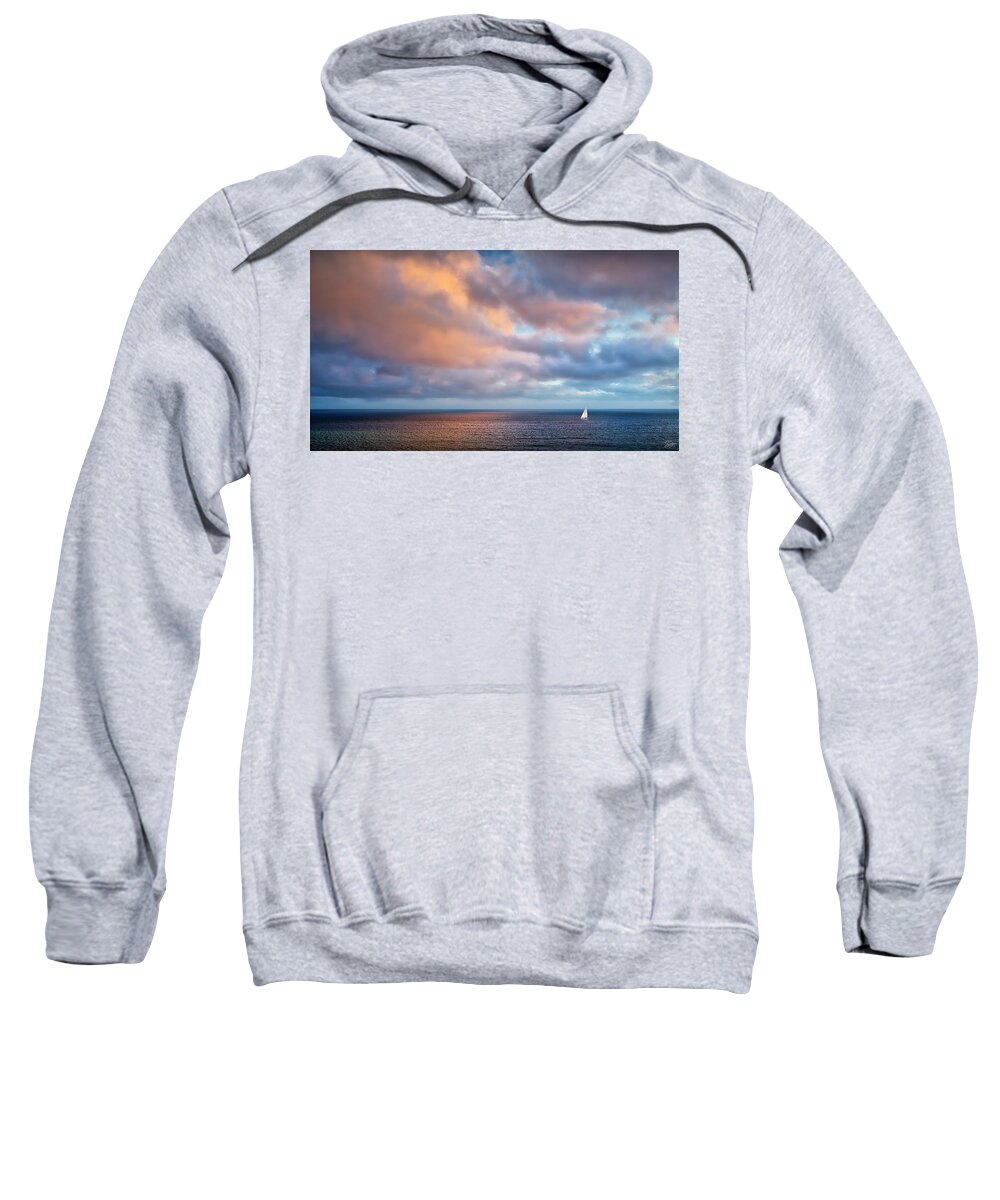 Pacific Ocean Sweatshirt featuring the photograph The Sea At Peace by Endre Balogh