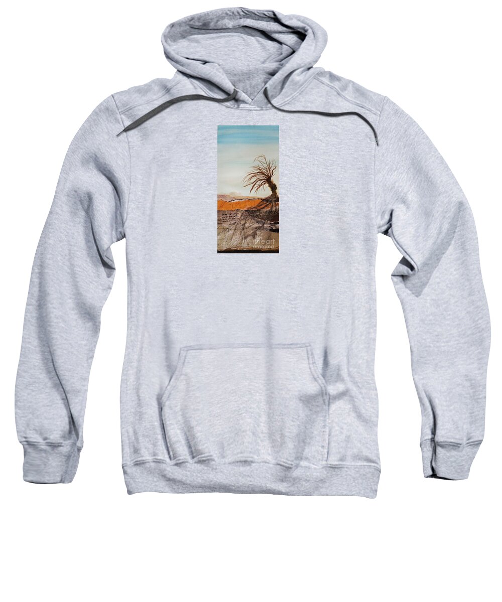 Abstract Sweatshirt featuring the mixed media The Sentinel by Sharon Williams Eng