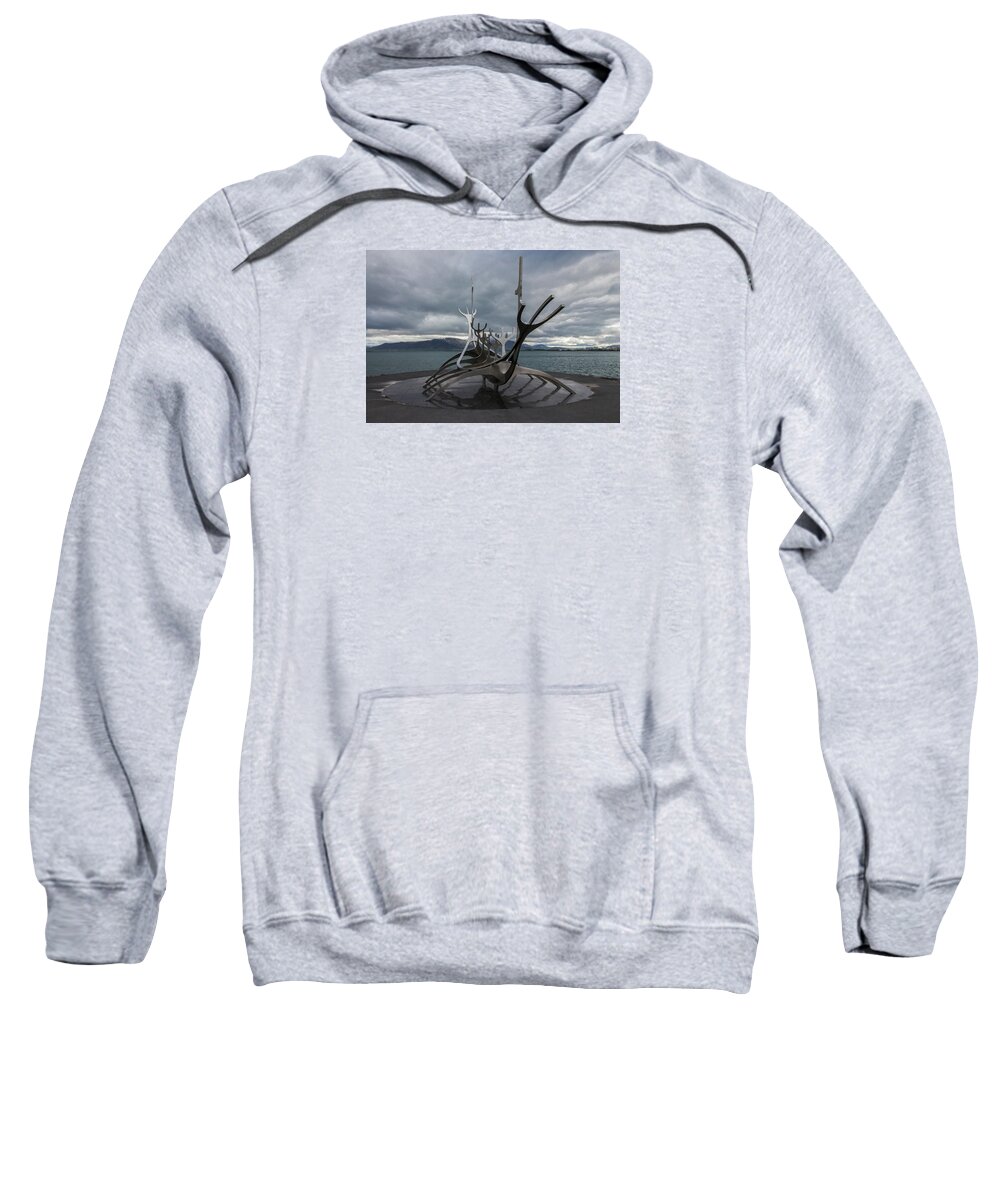 Reykjavik Sweatshirt featuring the photograph The Sun Voyager, Reykjavik, Iceland by Venetia Featherstone-Witty