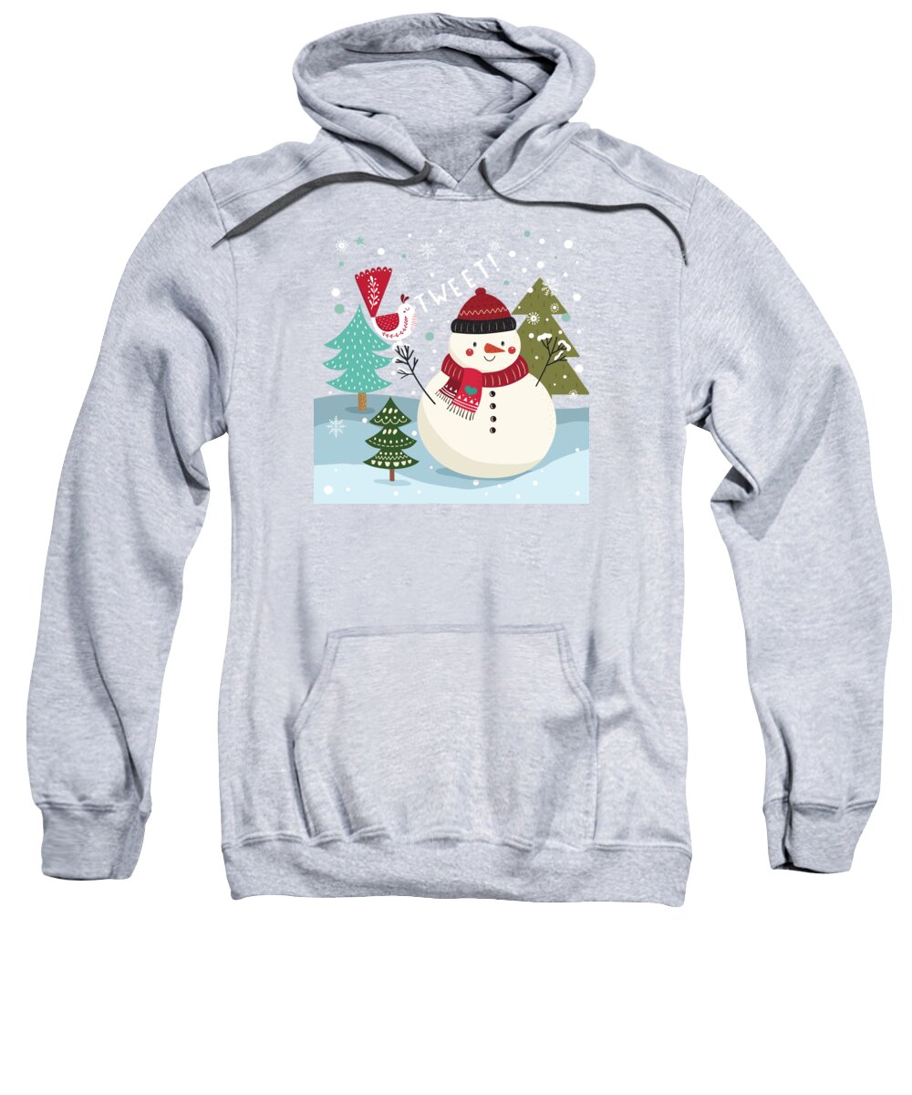 Painting Sweatshirt featuring the painting The Sweet Song Of Winter by Little Bunny Sunshine