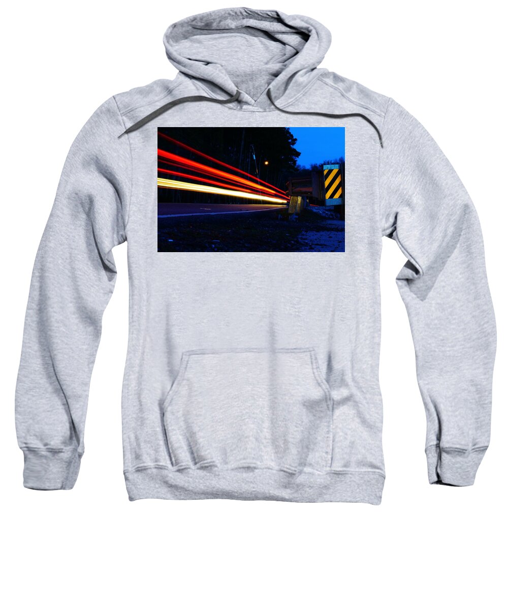 Light Trail Sweatshirt featuring the photograph The Trail To... by Nicole Lloyd